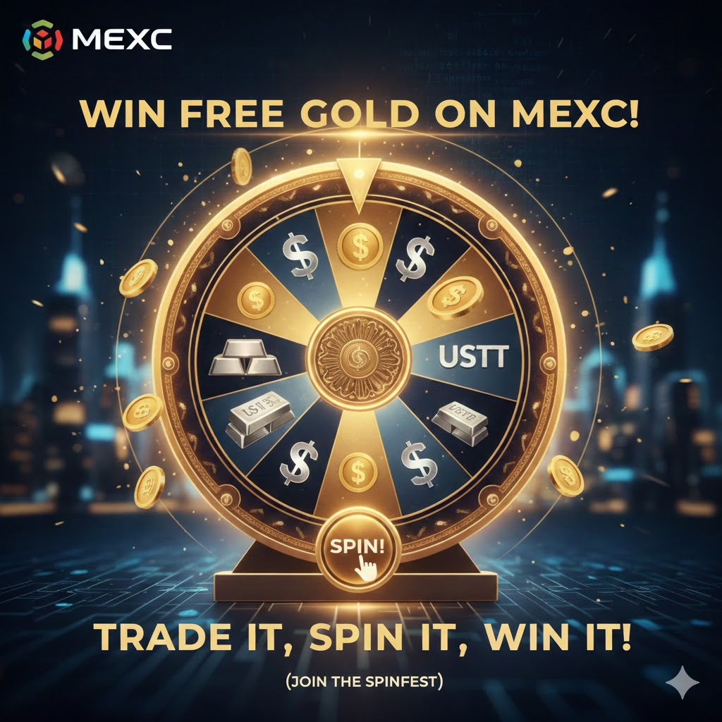 MEXC Gold and Silver Spinfest lucky spin wheel for trading rewards